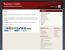 Tablet Screenshot of beginner-guides.com